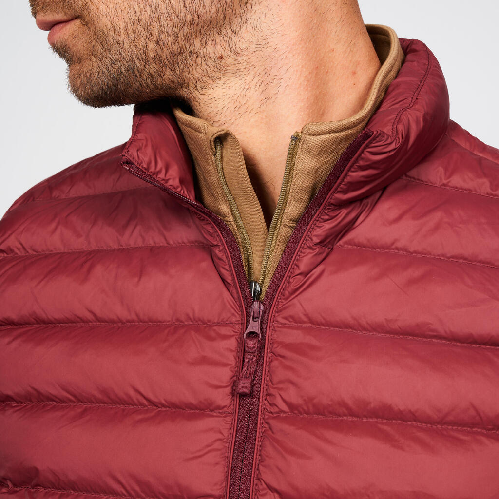 Men's golf sleeveless down jacket - MW500 burgundy